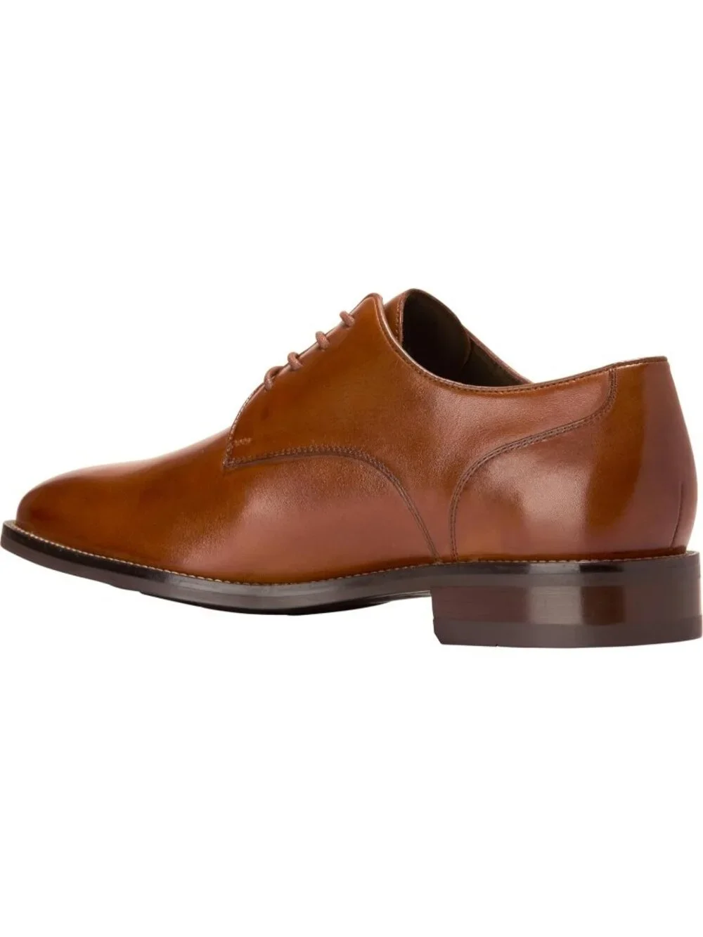 Men's Tan Leather Lenox Hill Cap Toe Low-top Formal Business Derby Oxford Shoes